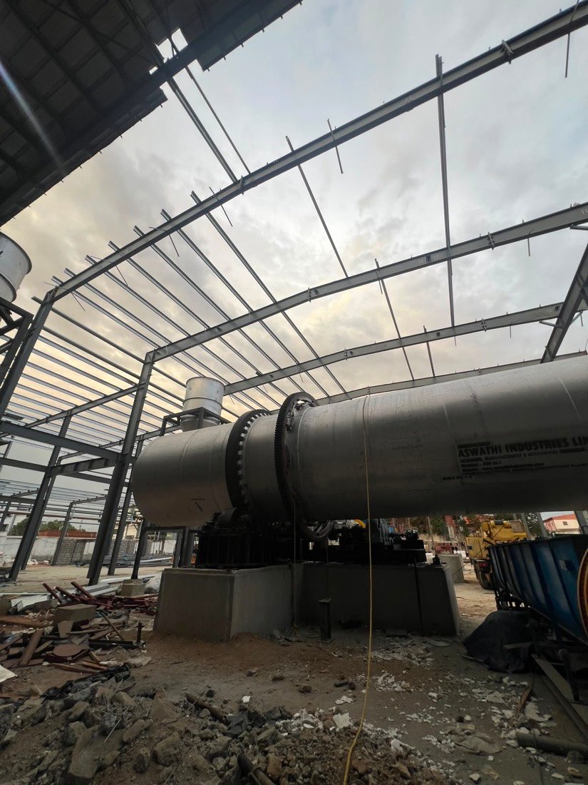 Twin Rotary Drums Under Erected Shed &mdash; FTP site work, Erode